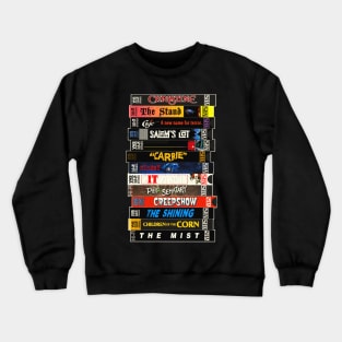 Stephen King VHS Movies Stack Crewneck Sweatshirt